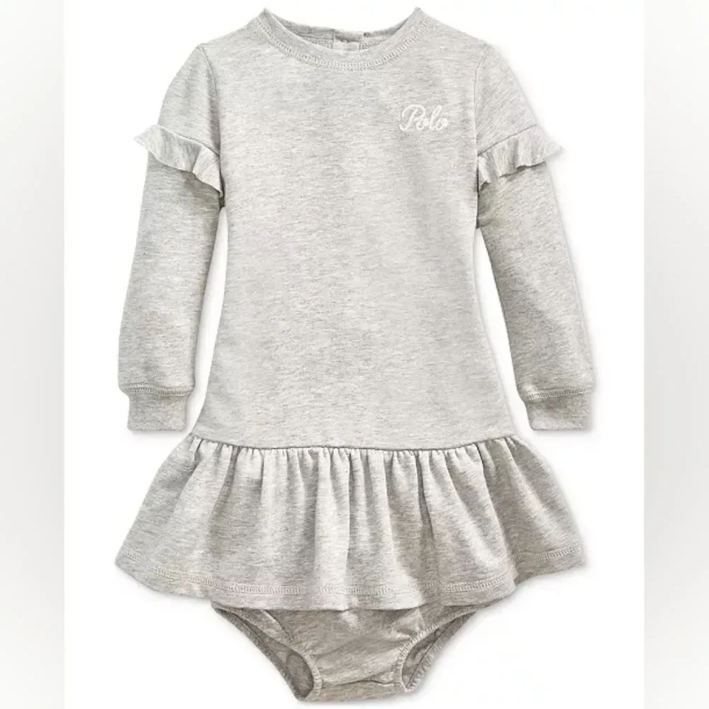 Polo Ralph Lauren | Baby Girls French Terry Ruffled Dress